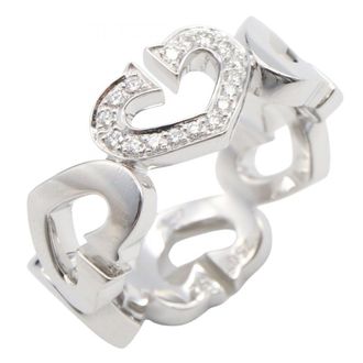 Cartier Silver Clear Band Ring (Pre-Owned)