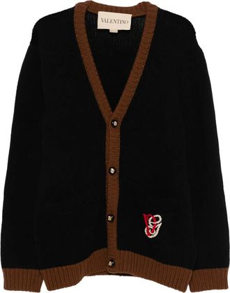 Valentino Garavani Cardigan con scollo a V - Nero