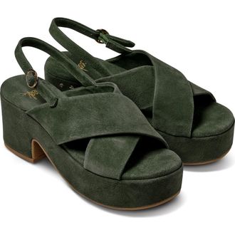 beek Dunlin Platform Slingback Sandal in Ivy at Nordstrom Rack, Size 7