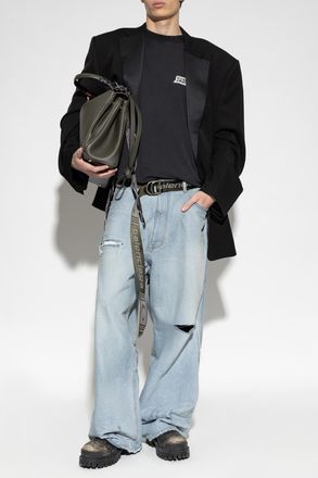 Balenciaga T-shirt With Vintage Effect, Mens, Black