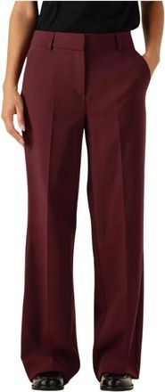 Selected Broeken, Dames, Rood, XS, Bordeaux Wijde Broek