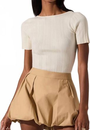 Astr Nikola Sweater Top In Vanilla