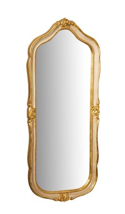 Biscottini International Biscottini - Espejo De Pared Espejo De Madera Blanco 79x33x3 Cm Made In Italy Espejo Decorativo Colgante Espejo Largo Vertical Horizontal