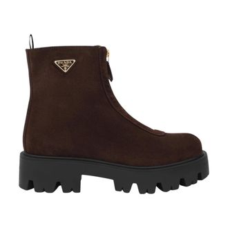 Prada Dames, Schoenen, Bruin, Maat: 38 EU Su&egrave;de