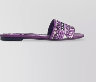 Dolce & Gabbana embroidered slides