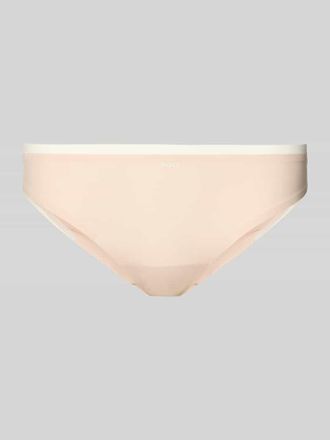 HUGO BOSS Slip mit Kontrastbesatz aus Mikrofaser in Beige, Gr&ouml;&szlig;e XL