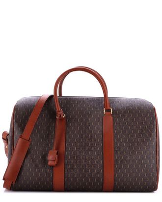 Saint Laurent Brown Monogram All Over Coated Canvas & Leather Le Monogramme Duffle Bag 72H (Authentic Pre-Loved)
