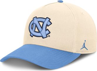 Nike Jordan Mens North Carolina Campus Prep Rise Jordan Brand College A-Frame Adjustable Hat in Brown | JCA20C25NCN-TRY