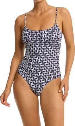Sea Level Australia Coast Scoop Neck One Piece Swimsuit In Cobalt