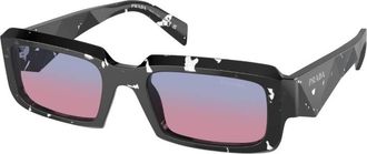 Prada Blue to Magenta Gradient Rectangular Mens Sunglasses PR 27ZS 15O60E 54