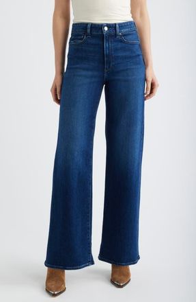 Paige Anessa High Waist Wide Leg Jeans in Willat at Nordstrom, Size 28