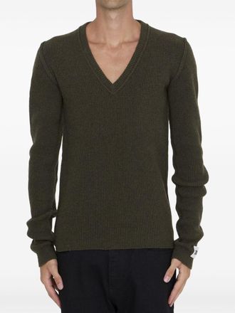Dolce & Gabbana logo patch jumper - Green