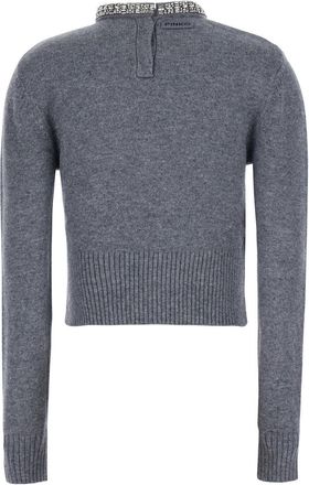 Pinko Womens Sweater Berlin Grey Wool Jumpers