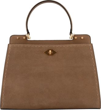 Pourchet Trianon Daim - Dames - Handtassen - Bruin - ONE Size - Leer - Tassen