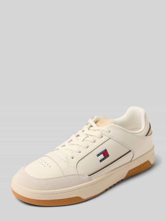 Tommy Jeans Sneaker aus Veloursleder mit Logo-Print in Ecru, Gr&ouml;&szlig;e 40