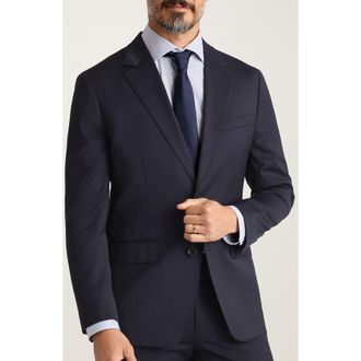 Bonobos Jetsetter Slim Fit Stretch Wool Suit Jacket in Navy at Nordstrom, Size 44