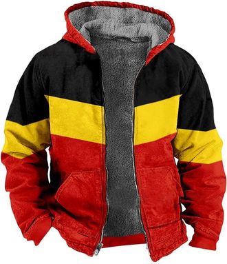 Generic Mens Jacket Winter Soft Jacket Mens Winter Gifts Mens Winter Hooded Hoodie with Double Breast Pockets and Fleece Jackets Men (Black, XXXXXL)