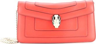 Bulgari Serpenti Forever Chain Clutch Leather
