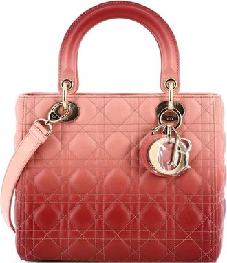 Dior Lady Dior Bag Cannage Quilt Gradient Lambskin Medium satchel - Roze