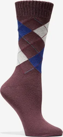 Cole Haan Womens Argyle Casual Crew Socks - Red