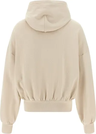 Dolce & Gabbana Logo-Print Fleece Hoodie - Cream