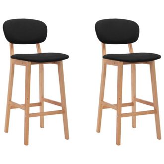 vidaXL Vidaxl Sgabelli Da Bar 2 Pz Neri In Tessuto