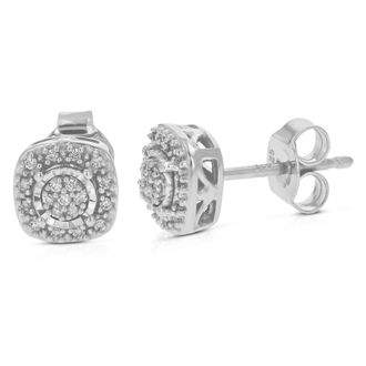 Vir Jewels 1/8 cttw Lab Grown Diamond Composite Earrings in Sterling Silver With Push Backs For Women