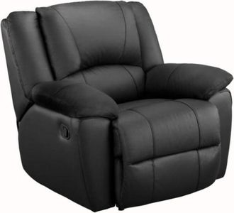 VENTE-UNIQUE.COM Sill&oacute;n relax piel negro