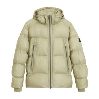 HUGO BOSS Jassen, Heren, Beige, 7Xl, Leer, Orbok Puffer Jacket