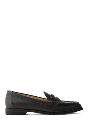 Ralph Lauren Black Leather Classic Penny Loafers