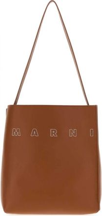 Marni Museo Schoudertas - Dames - Schoudertassen - Bruin - ONE Size - Leer - Tassen