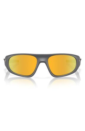 Oakley Neoforma 60mm Polarized Oval Sunglasses in Matte Carbon /Prizm 24K at Nordstrom