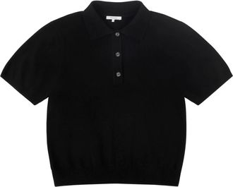 Entire studios Geknoopte Poloshirt - Heren - Polos - Zwart - S - Wol - Tops