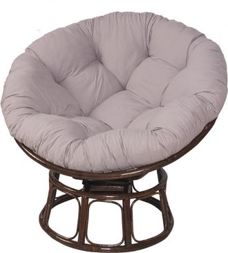 OEM Coj&iacute;n Redondo De Algod&oacute;n Perlado, 60x60 Cm, Gris, Para Silla De Jard&iacute;n, Columpio O Hamaca