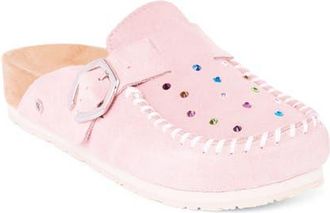 Minnetonka Rhinestone Buckle Clog in Blush at Nordstrom, Size 8.5