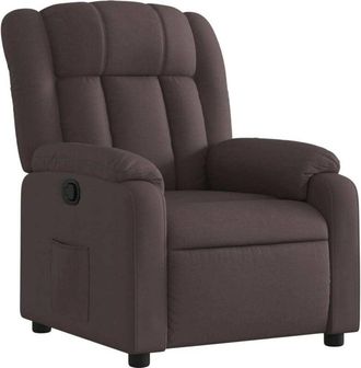 vidaXL Sill&oacute;n Reclinable De Tela Marr&oacute;n Oscuro Vidaxl