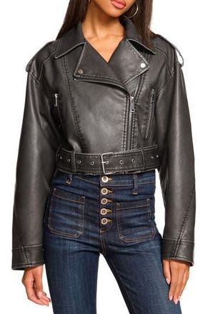 Ramy Brook Layana Faux Leather Jacket in Black Faux Leather at Nordstrom Rack, Size Small