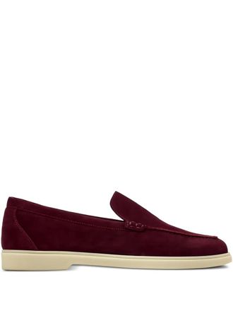 Magnanni suede leather loafers - women - Rubber/Suede/Calf Leather - 35 - Red
