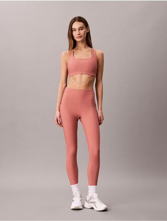 Calvin Klein Calvin Klein Womens Soft Sport Rib 7/8 Leggings - Pink - XL