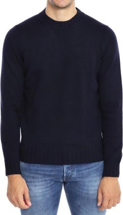 FILIPPO DE LAURENTIIS G.Collo Ml Merino E.Fine Sweater - Heren - Ronde hals truien - Zwart - 2XL - Wol - Truien & Vesten