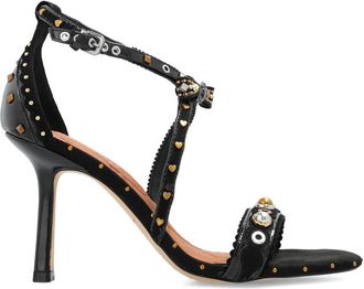 Kurt Geiger 89 mm sandalen verfraaid met ringlets en strik - Zwart