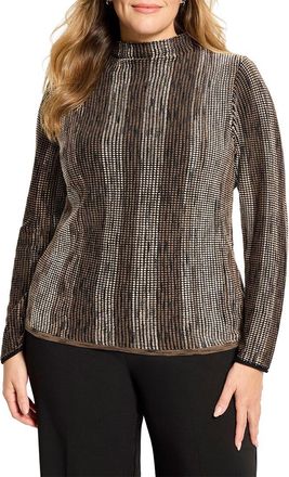 Nic+Zoe NIC+ZOE Plus Ombre Pixel Knit Sweater