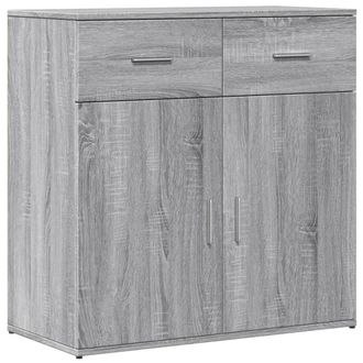 Berkfield Home Sideboard Grey Sonoma 79x38x80 cm Engineered Wood | Size: 79 x 38 x 80 cm