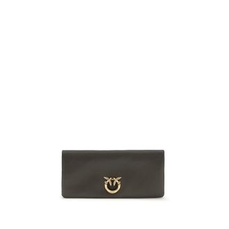 Pinko Bicolor Calf Leather Bos Taurus Clutch Womens Bag