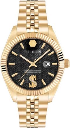 Philipp Plein Date Superlative Two-Tone Bracelet Watch, 41mm in Ip Yellow Gold at Nordstrom