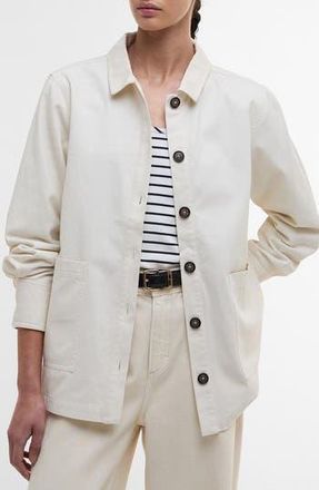 Barbour Lyndale Cotton Overshirt in Cloud at Nordstrom Rack, Size 10 Us / 14 Uk