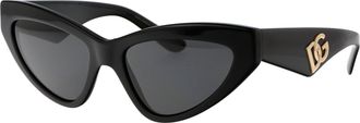 Dolce & Gabbana 0DG4439 Cat-Eye Acetate Sunglasses - Black