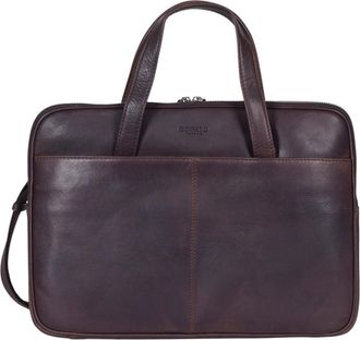 Howard London Oscar Laptoptas - Heren - Laptoptassen - Bruin - ONE Size - Leer - Tassen