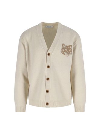 Maison Kitsun&eacute; Timeless White Knit Sweater