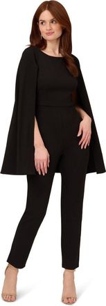 Adrianna Papell Knit Crepe Cape Jumpsuit